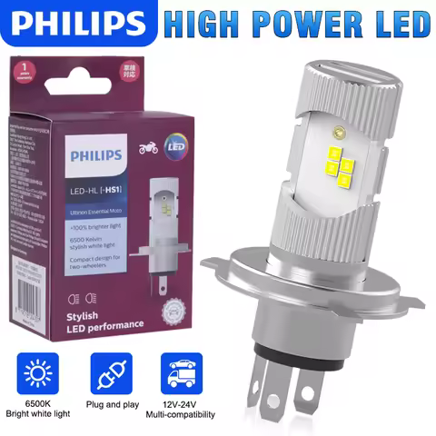 1pc Philips Ultinon Essential HS1 H4 LED Headlight Bulbs Plug&Play 1:1 Mini Size Moto Headlamp Auto 