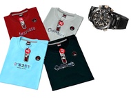 paket 4pcs 100 ribu +1 jam tangan kaos distro kaos pria wanita kaos bandung Pakaian pria wanita T-Sh