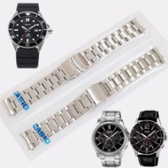 316l Stainless Steel Watch Strap For Casio MDV-106 MDV 107 Swordfish Metal Strap For MTP-1374 MTP-1375 Bracelet