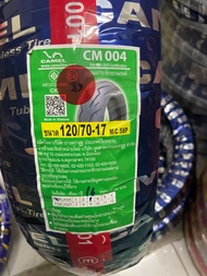 ยางนอกคาเมล T/L เรเดียล ลาย ROSSO สายฟ้า CM004 ขอบ 1317 ยางนอกแบบไม่ใช้ยางใน