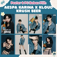 AESPA KARINA x KLOUD KRUSH BEER Poster | Kpop Poster A4 A5 A6