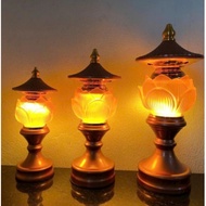 High-quality lapis lazuli lotus tower altar lamp - Altar decoration