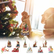 CACTU Christmas Grinch Ornament, Green Grinch Wooden Pendant Xmas Tree Hanging Pendant, Party Anime 