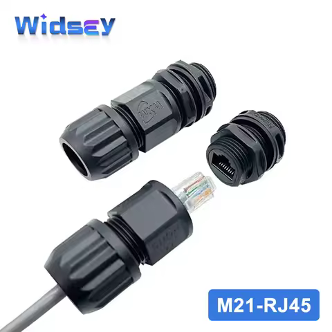 RJ45 Network Waterproof Connector 8P8C Straight Through Network Plug 1.5A 125V rj45 Data Communicati