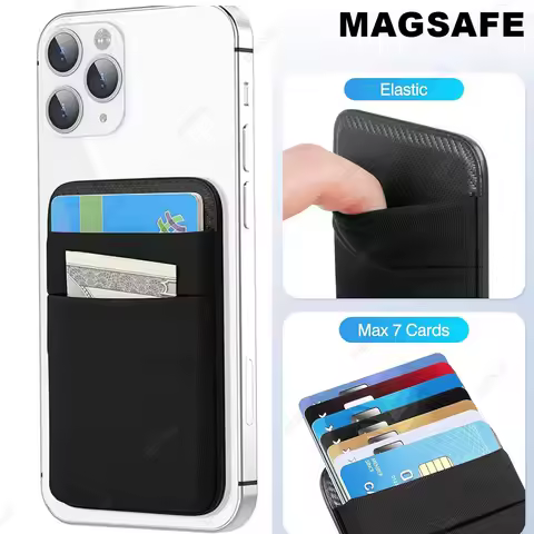 Mobile Phone Magsafe Wallet Mag Card Holder Elastic Slim Cardholder Compatible Magentic Wallets for 