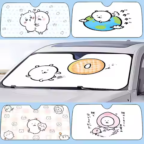 J-Joke Bear Kawaii Car SunShade Windshield Cover UV Protection Auto Visor Accessories For Cars