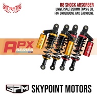 UNIVERSAL SHOCK ABSORBER 280MM WITH GAS TANK R8 WAVE/XRM/SMASH (9856)