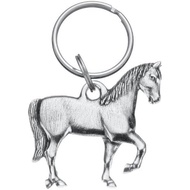 DANFORTH Horse Keychain Keyring, Equestrian Gift, Handcrafted Pewter, 2 Inches, Made in USA