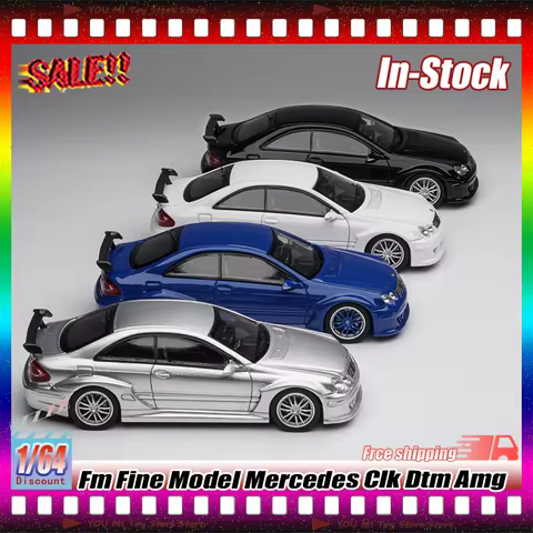 In Stock 1:64 Alloy Fm Fine Model Mercedes Clk Dtm Amg Die-Cast Car Model For Collection Car Enthusi