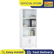 KLSB Book Shelf with Glass/ File Cabinet 3 Compartment / rak cermin kaca / rak hiasan / almari cermi