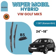 Volkswagen Golf MK5 Hybrid Wiper Blades Right Pair Front WiperKiri