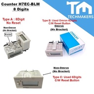 Counter H7EC-BLM/H7ET-BLM Timer 8/6 Digits Electronic LCD Display Screw Terminal Resettable Time Ran