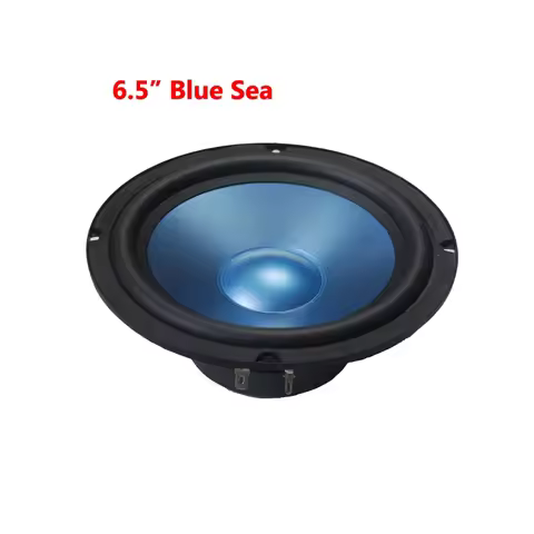 1 pc I KEY BUY Blue Aluminum Cone 6.5 " 6 inch Car Speaker 300W 4Ohm Rubber Edge Midrange Woofer Aut