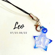 Handcraft Keychain Necklace Leo Horoscope Astrology Zodiac Constellation Mobile Phone Charm Tags 十二星