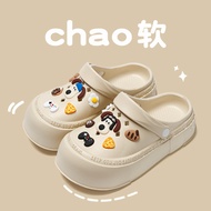 Popular Ins Cartoon Cute Platform Coros Shoes Women's Drooping Beach Shoes Summer 2024 New Slippers Wholesale