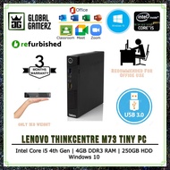 Lenovo ThinkCentre M73 Tiny pc   Intel Core i5 4th Gen / 4GB DDR3 Ram / 250GB HDD / Windows 10