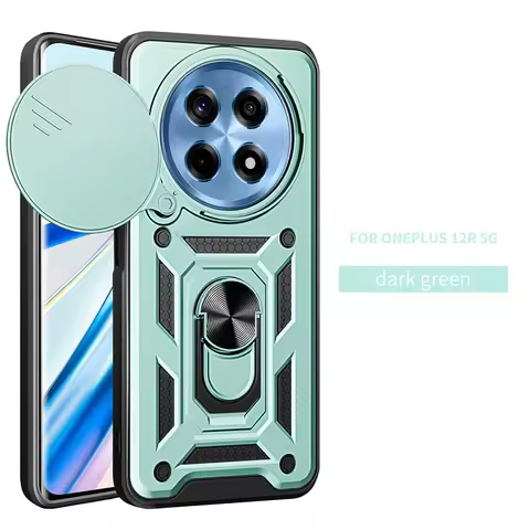 For OnePlus 12R 12r 5G Case Slide Window Lens Protect Armor Phone Case For OnePlus ACE 3 5G Magnetic