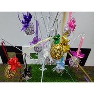 50pcs bunga telur kerawang gantung fo 0037 hanging egg flower reben doorgift bekas coklat gula2 door