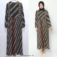 Gamis / Dress / Muslim Motif Batik Etnik Sifon Ainur by Kamilaa Itang Yunasz