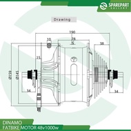 Set Fat Bike Dinamo Motor Bldc 48v1000w Controller Dan Lcd Throttle