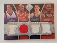 罕有8人球衣卡 MICHAEL JORDAN 2009-10 SP Game Used 4 on 4 Fabrics /99 Clyde Drexler / Walt Frazier / Spud W