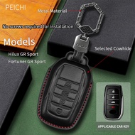 Cover Kunci Toyota Hilux GR Sport Fortuner GR Sport 2022 - 2024 Cowhide Key Case Cover Accessories