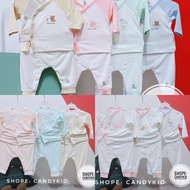 [Moon]Long-sleeved cross-over set for babies.(0-3m, 3-6m)