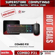 Jasmin.store1 Fantech 3 in 1 Combo P31 Gaming Keyboard Mouse Mousepad Computer