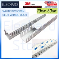 1 Meter White PVC Open Slot Wiring Duct Cable Trunking