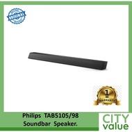 Philips TAB5105/98 Soundbar Speaker. Clearer TV Sound. Bluetooth. HDMI ARC. Safety Mark Approved. 1 Year Warranty.