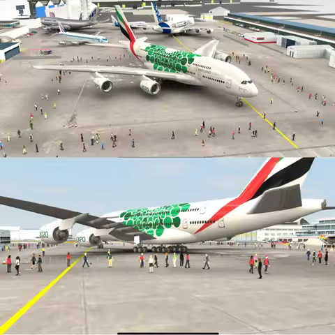 New 1:160 Scale Model Diecast Resin Emirates Expo 2020 DUBAIAUE Airlines Airbus A380/B777 Airplane C