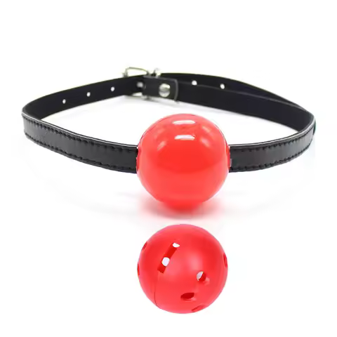 2Ball Rplace Breathable Ball Gag with Adjustable PU Leather Straps Silicone Mouth Gag for BDSM Bonda