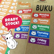 Sticker Hari Jadual / week (225pcs)