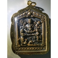 Khun Paen + Mae Nang Kwak LP Luesi Ling Yai Amulet BE2560 千妻 坤平将军 招财女神 佛牌