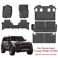 Floor Mats Waterproof Anti-Slip For Toyota Land Cruiser Prado 250 J250 LC250 All Weather Front Rear 