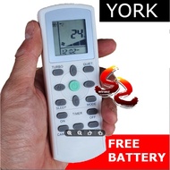 YORK ACSON DAIKIN OEM air cond remote control aircon FREE BATTERY spare part - wirasz