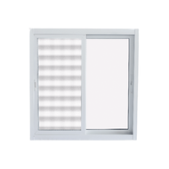 Global House WELLINGTAN หน้าต่างอะลูมิเนียม บานเลื่อน SS WT1211SS-2P 120x110ซม. สีขาว พร้อมมุ้งลวดนิ