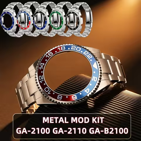 CasiOak GA2100 GA-B2100 ga2110 Mod kit metal case strap for Casio G-SHOCK GA-2100 Modified Water Gho