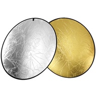 2-color reflector in 1 gold/silver 60cm/110cm, round reflector used to increase light for photograph