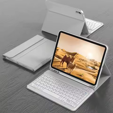 For iPad Pro11 1/2/3/4 gray Tablets Keyboard Cover for iPad Air 10.2Inch 2026 M4 M3 M2 Case iPad 10t