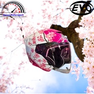 [SG Seller 🇸🇬] PSB Approved Evo RS9 Sakura Gloss Pink White Open Face Helmet Japanese Japan Art