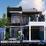 DESAIN RUMAH UK. 10.3  x 15 m KODE 2-275D (2.5 LANTAI) - ARSIKA DESAIN)
