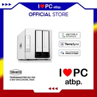 TerraMaster D2-310 Direct Attached Storage (2-Bay Enclosure, RAID 0/1, NAS Expansion)