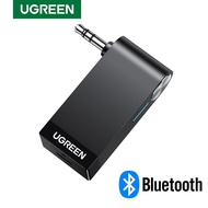 UGREEN AUX Bluetooth Receiver 3.5 มม. สําหรับรถยนต์ อะแดปเตอร์ Bluetooth แบบพกพาสําหรับรถยนต์ Bluetooth 5.0 สําหรับหูฟังสเตอริโอ / มีสายในบ้าน