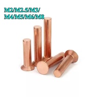 Copper countersunk head rivets GB869 percussion type flat head flat cone head solid rivets Copper d 
