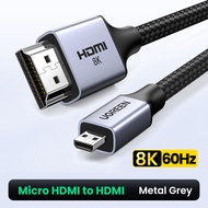 UGREEN Micro HDMI ของแท้รองรับกับ HD 8K/60Hz 4K/160Hz สำหรับ GoPro Hero Raspberry Pi 4 Sony A6000 Ni