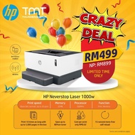 HP Neverstop Laser MFP 1000w Single Print (4RY23A) | 20ppm/600x600dpi | HP 103A, HP103AD 2 Pack | 3 