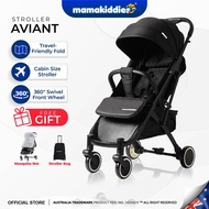 Mamakiddies Aviant Baby Stroller Lightweight Compact Foldable With Leather Handle