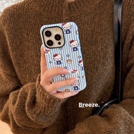 Small Fresh Blue Pattern Cat Shock-resistant Phone Case Compatible iPhone 17PROMAX 16 15 14 13 12 11