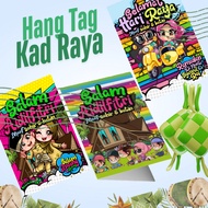 10pcs Hang Tag Kad Raya Kartun Comel | Salam Aidilfitri | Selamat Hari Raya | Artcard 260gsm | Hiasa